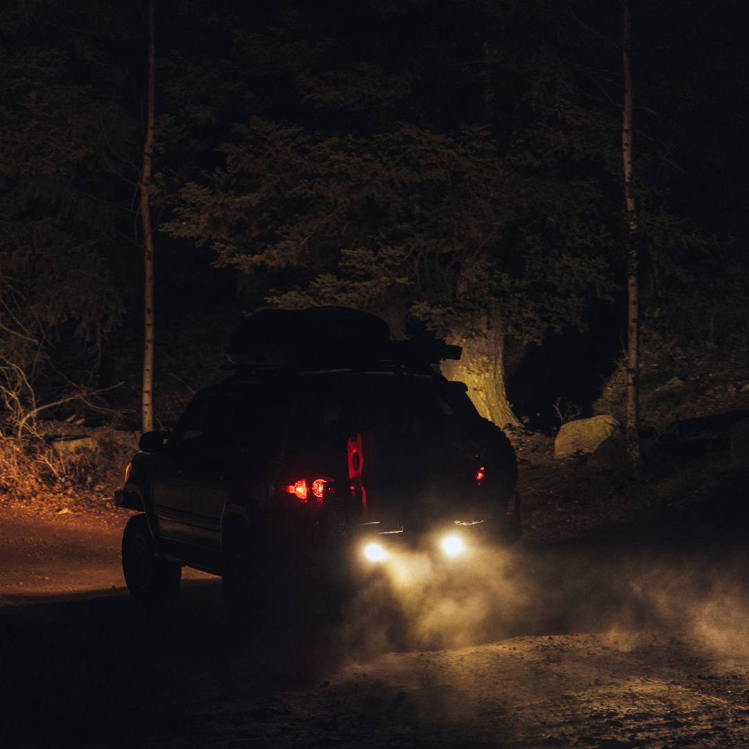ba-2 flush mount led light bumper mounted to a truck