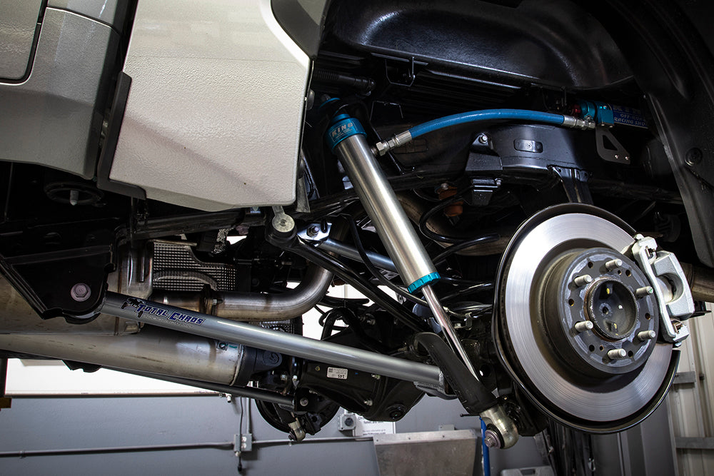 TOTAL CHAOS FABRICATION | Tundra 3rd Gen (2022 - 2024) Uca W/ Front And Rear 2.5 Inch Diameter Adjustable Shocks (22-25-K2A)
