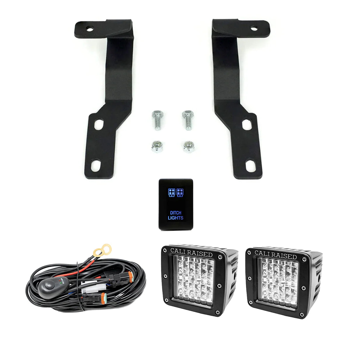 CALI RAISED | Tacoma 2nd Gen (2005-2015) Low Profile LED Ditch Lights Brackets Kit (CR2861)