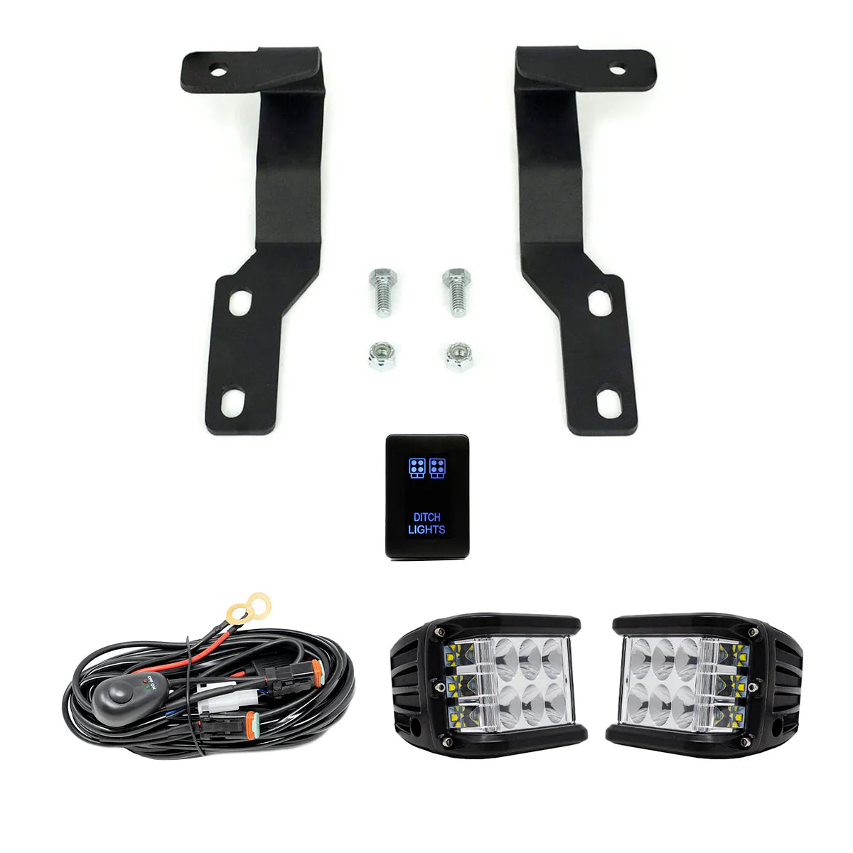 CALI RAISED | Tacoma 2nd Gen (2005-2015) Low Profile LED Ditch Lights Brackets Kit (CR2861)