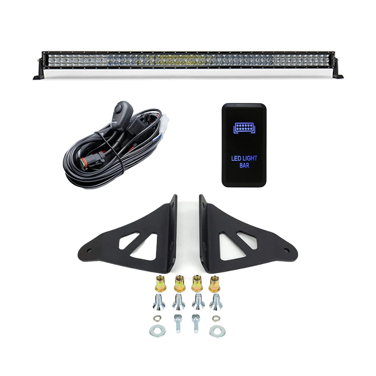 CALI RAISED | Tacoma 3rd & 2nd Gen (2005-2023) 52" Curved LED Roof Light Bar Kit (CR2461)