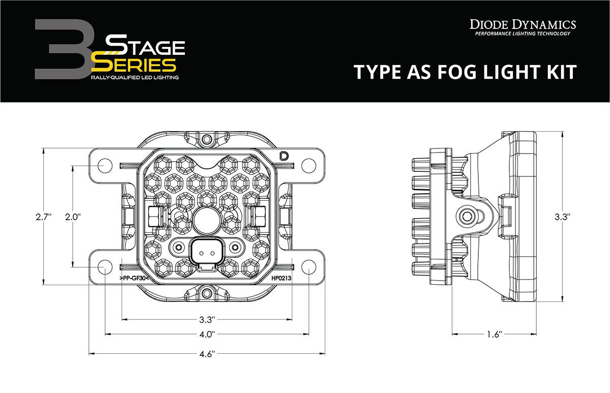 DIODE DYNAMICS | Ford Ranger 2019-2023 SS3 LED Fog Light Kit