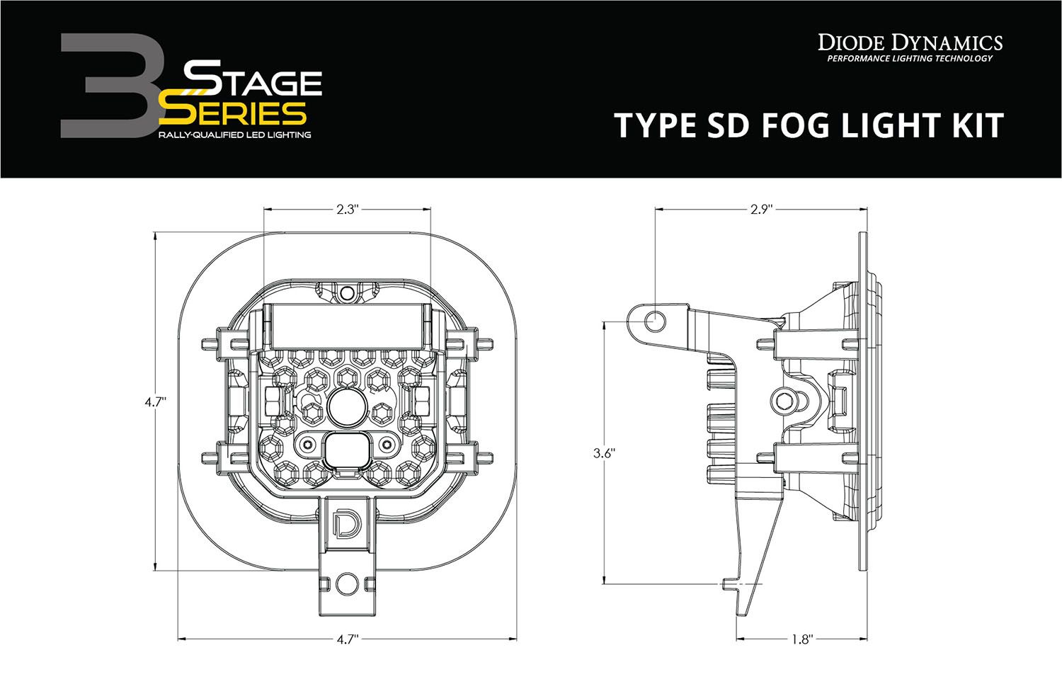 DIODE DYNAMICS | Ford Super Duty F-250/F-350 2011-2016 SS3 LED Fog Light Kit