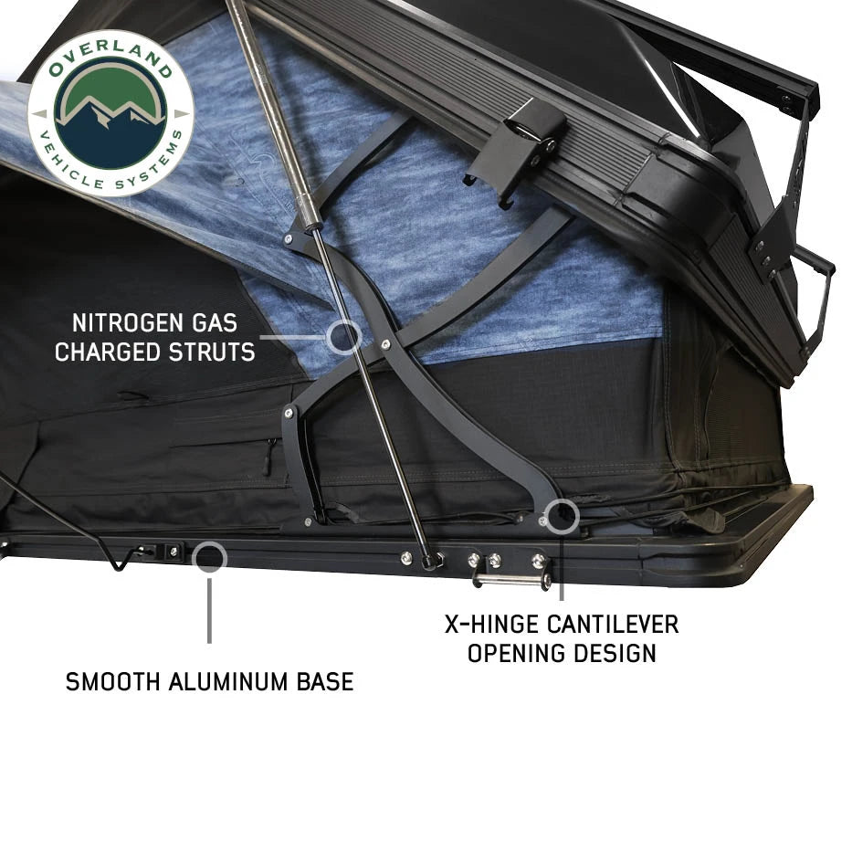 OVERLAND VEHICLE SYSTEMS | XD Atlas Cantilever ABS Hard Shell Roof Top Tent - Blue Body & Black Rainfly (18789902)