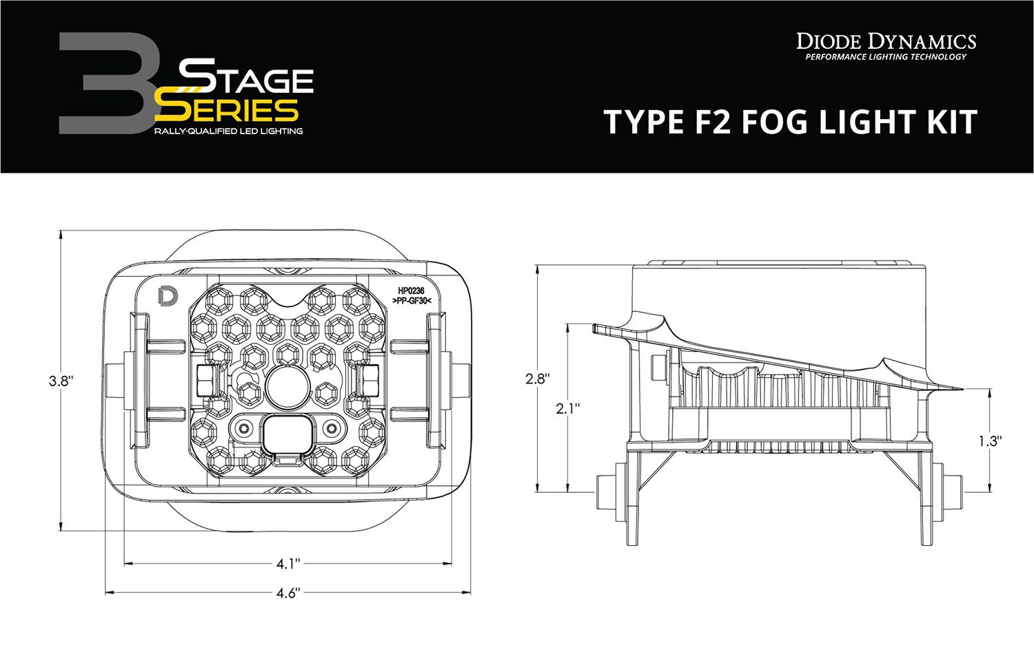 DIODE DYNAMICS | Ford Super Duty F250/F350 2017-2019 SS3 LED Fog Light Kit