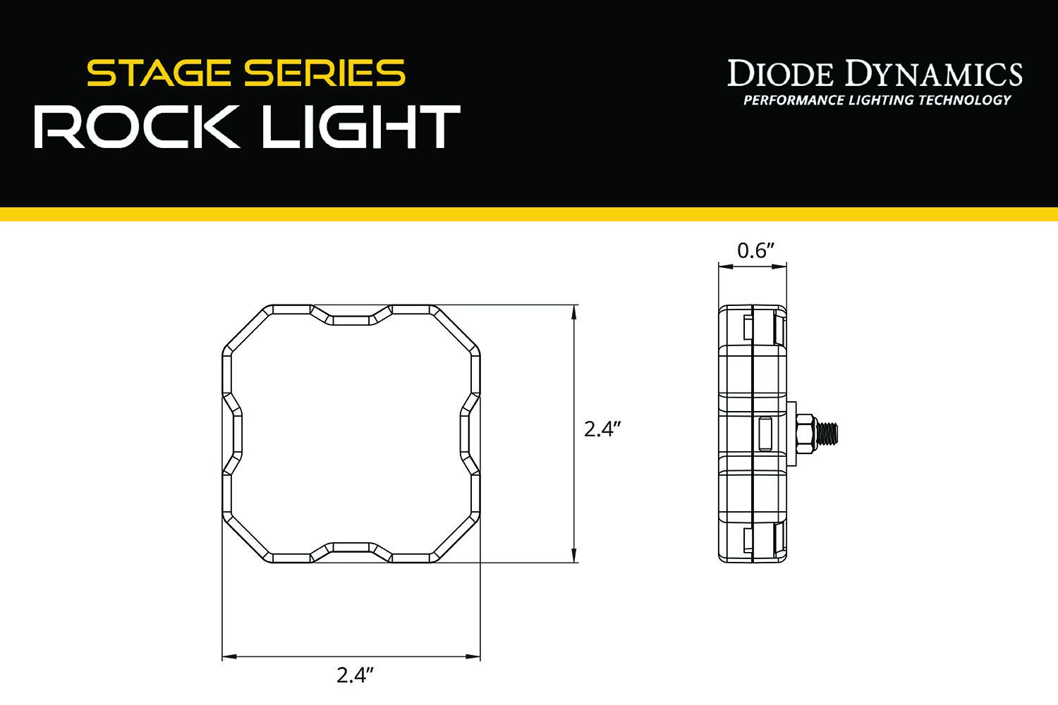 DIODE DYNAMICS | Tacoma 4th Gen 2024-2025 Stage Series LED Rock Light Kit