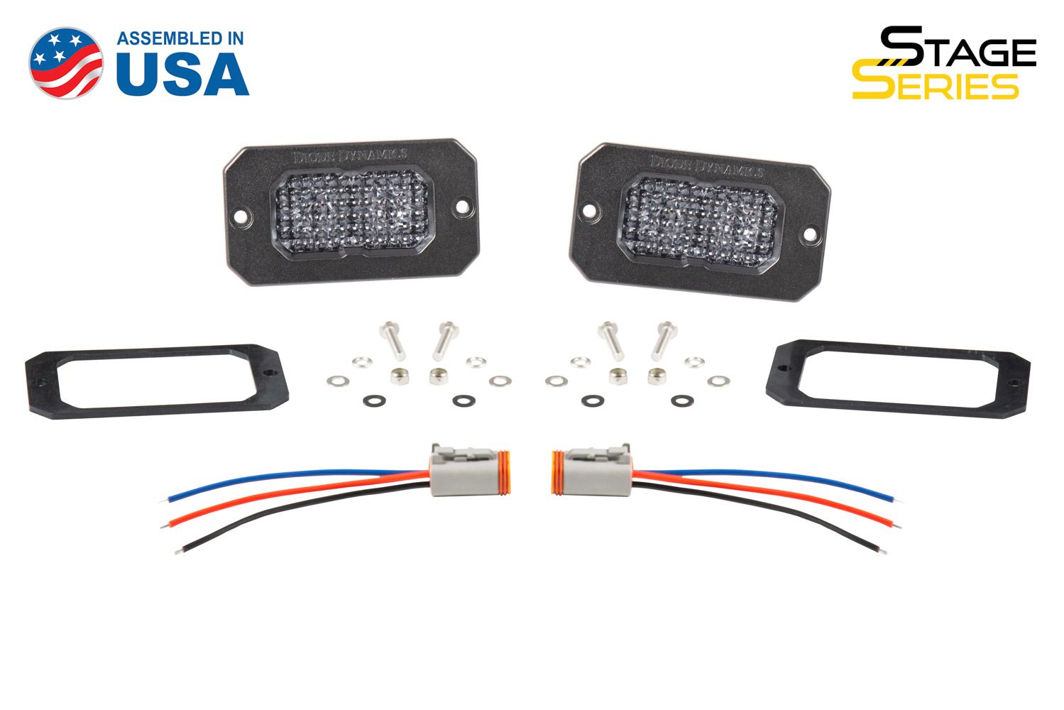 DIODE DYNAMICS | SSC2 SAE White Pro Flush Mount LED Pod (Pair)