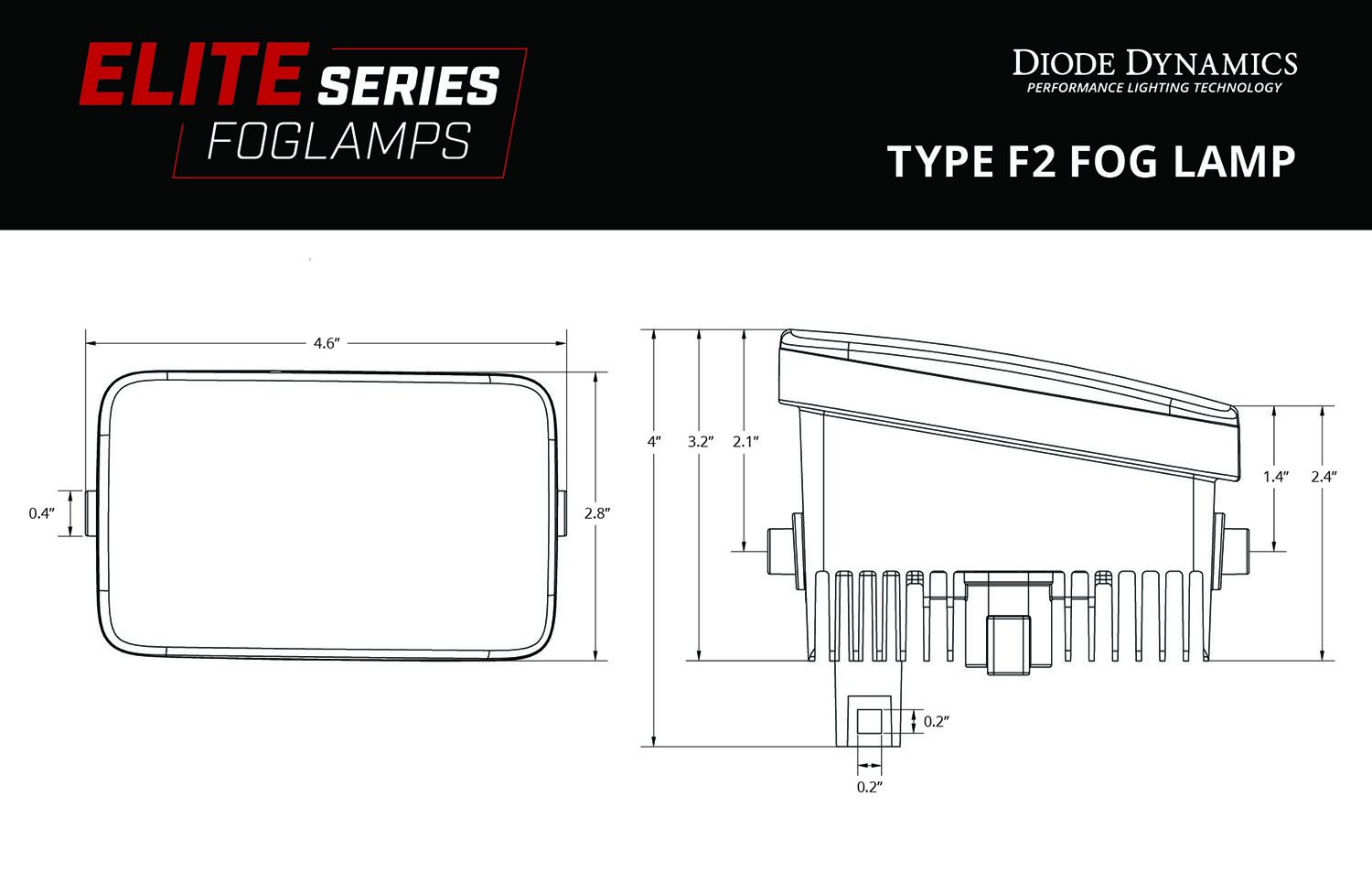 DIODE DYNAMICS | Elite Series Type F2 Fog Lamps (Pair)