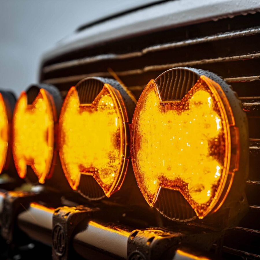 KC HILITES | SlimLite 8" LED - Light Shield - Driving - Amber (5211)