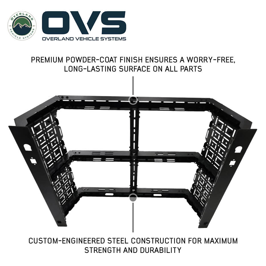 OVERLAND VEHICLE SYSTEMS | Chevrolet Colorado / GMC Canyon (2015-2022) Ruff Rax Bed Rack 5 ft - Modular Storage System (2090113)