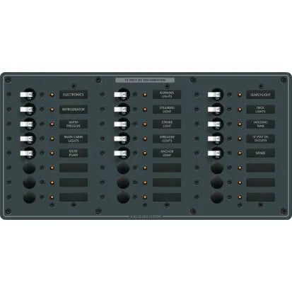 BLUE SEA SYSTEMS | Circuit Breaker Panel DC 24 Position (128572)