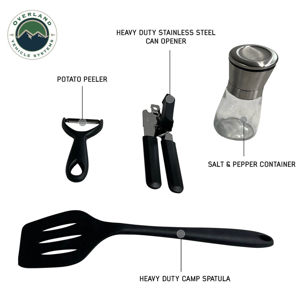 OVERLAND VEHICLE SYSTEMS | Camp Kitchen Utensil Set 39 Pieces (21010502)