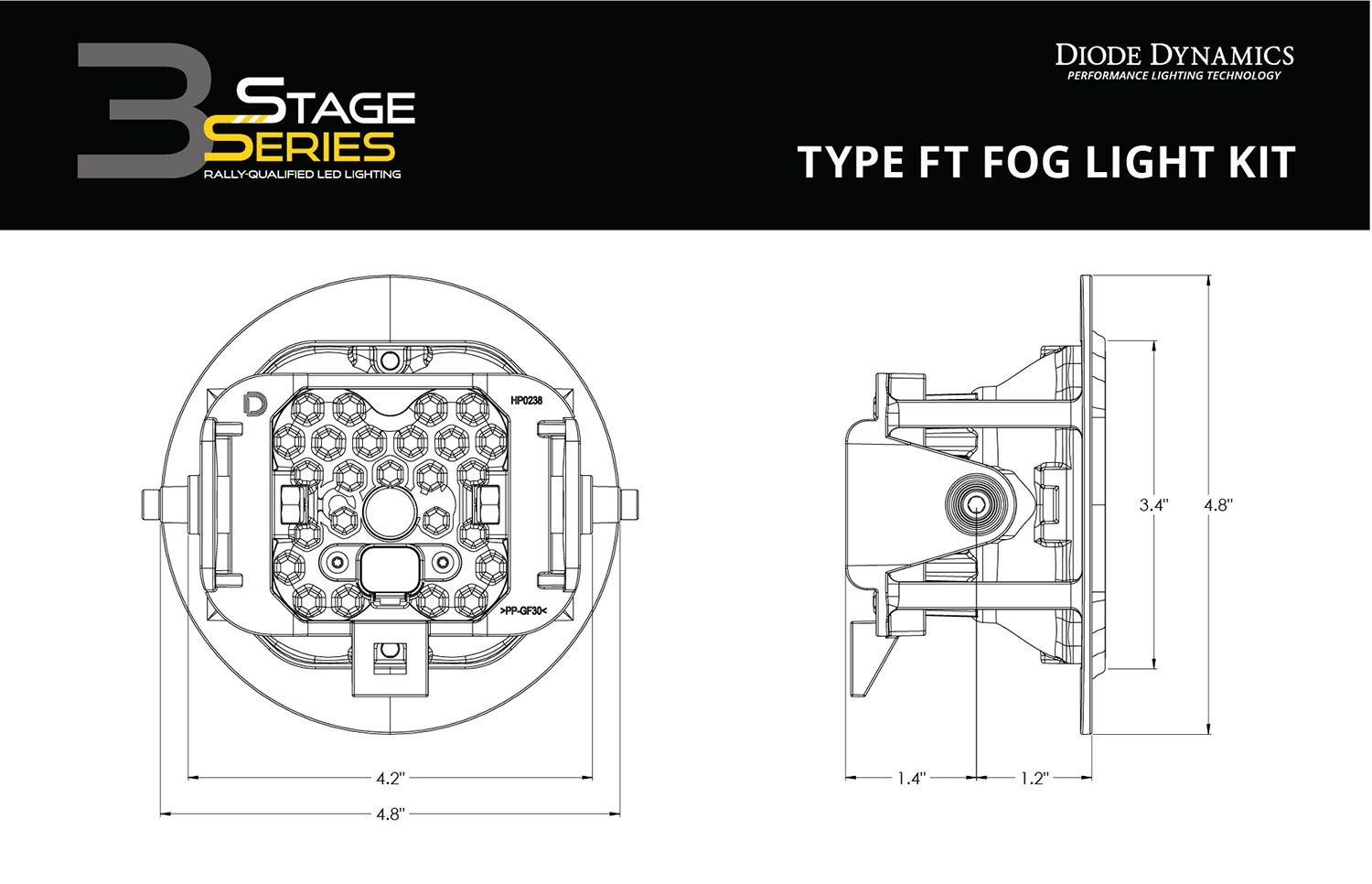 DIODE DYNAMICS | Tacoma 2nd Gen 2005-2011 SS3 LED Fog Light Kit