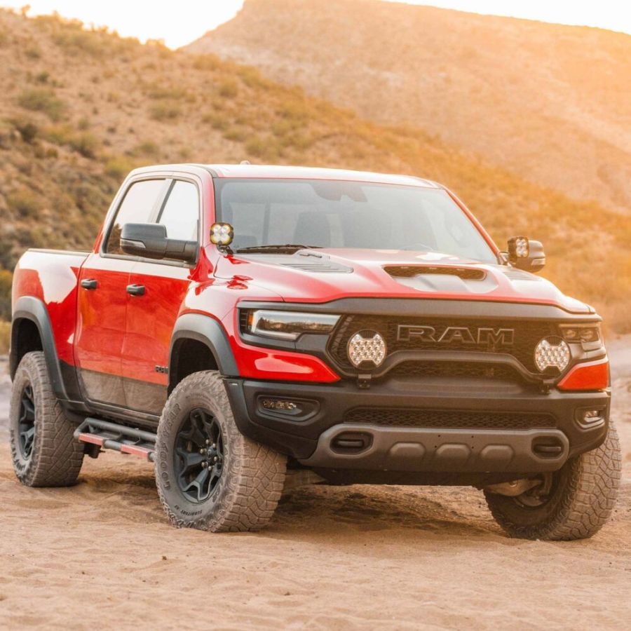 KC HILITES | Grille Mount Light Brackets for Two Lights - GEN5 2019+ RAM 1500 Rebel/1500 TRX (7346)