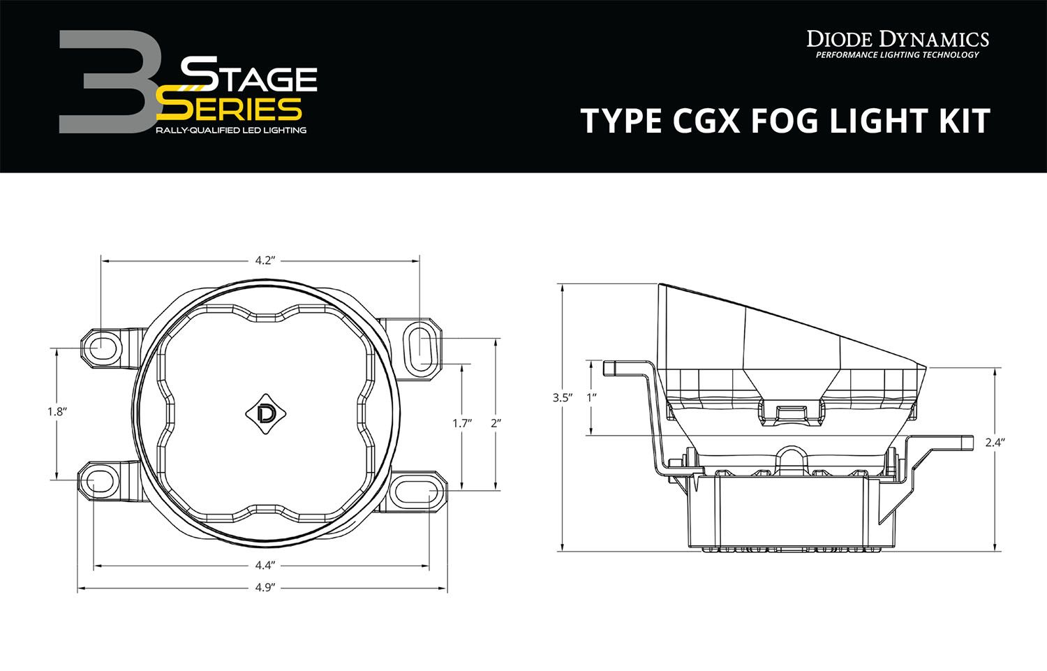 DIODE DYNAMICS | Lexus GX460 2010-2013 SS3 LED Fog Light Kit