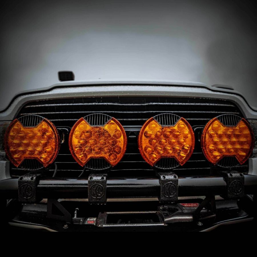 KC HILITES | SlimLite 8" LED - Light Shield - Driving - Amber (5211)