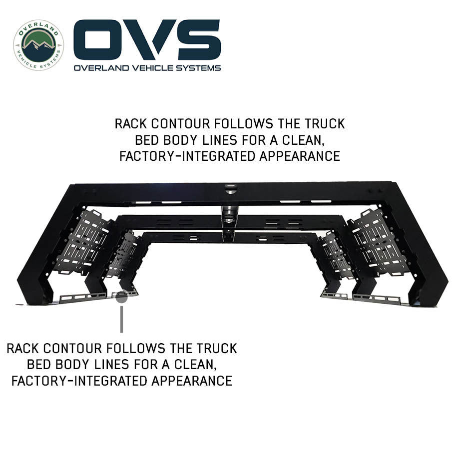 OVERLAND VEHICLE SYSTEMS | Chevrolet Colorado / GMC Canyon (2015-2022) Ruff Rax Bed Rack 5 ft - Modular Storage System (2090113)
