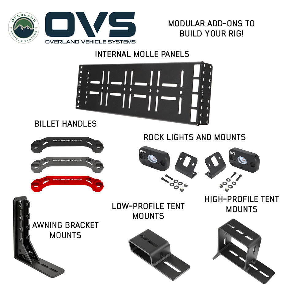 OVERLAND VEHICLE SYSTEMS | Chevrolet Colorado / GMC Canyon (2015-2022) Ruff Rax Bed Rack 5 ft - Modular Storage System (2090113)