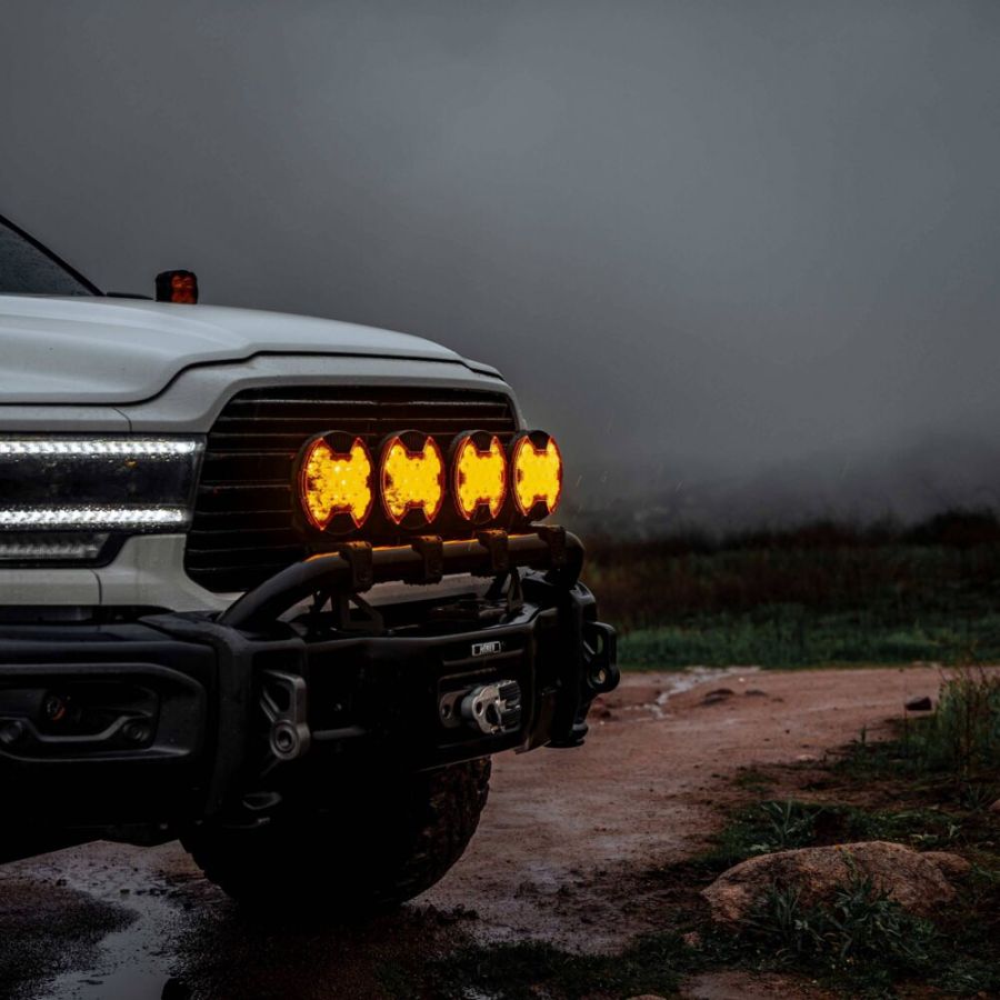 KC HILITES | SlimLite 8" LED - Light Shield - Driving - Amber (5211)