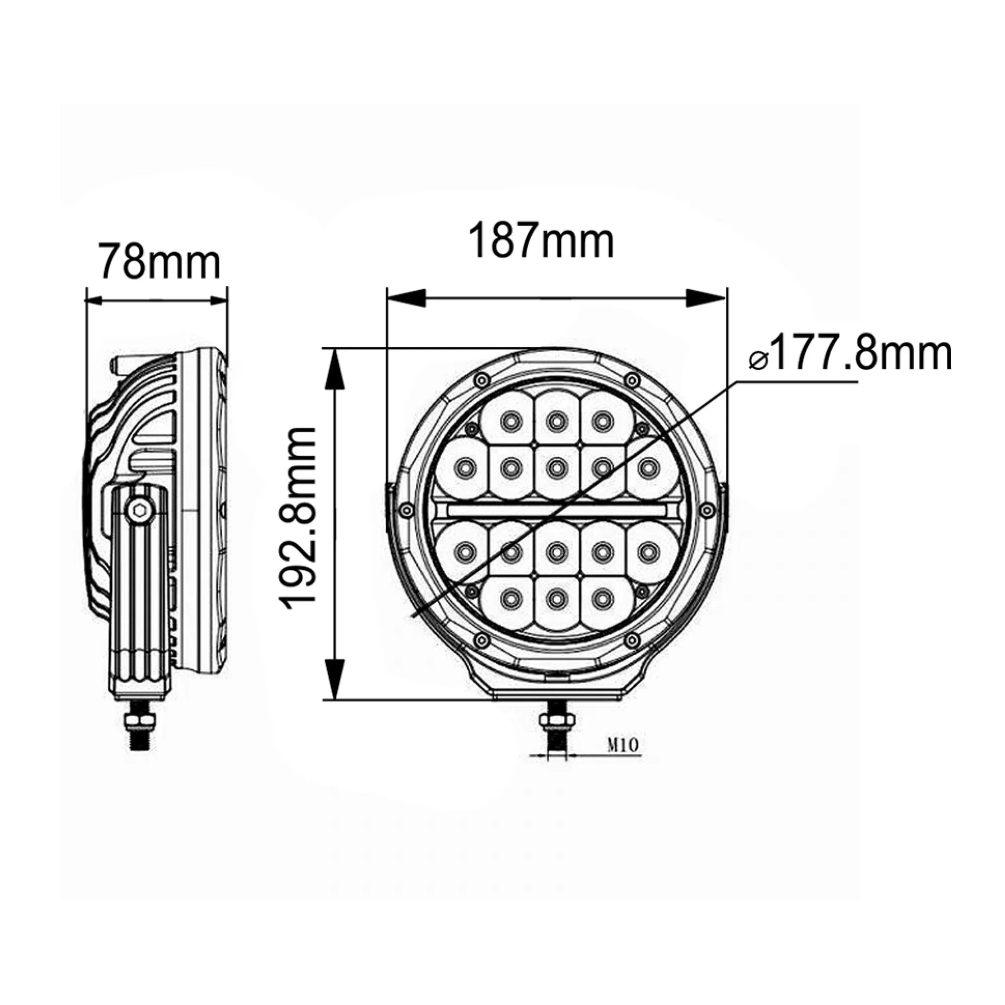 SABER OFFROAD | 7″ Driving Light Spot Beam (SBL-T7100S)