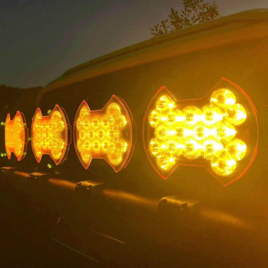 KC HILITES | SlimLite 8" LED - Light Shield - SAE Driving - Selective Yellow (5210)