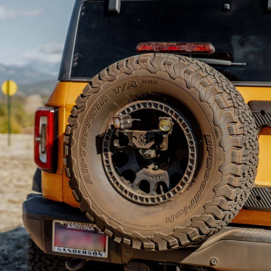 KC HILITES | Light Mount - Spare Tire Carrier - GEN6 2021+ Ford Bronco M12x1.5 Lug Nuts (7477)