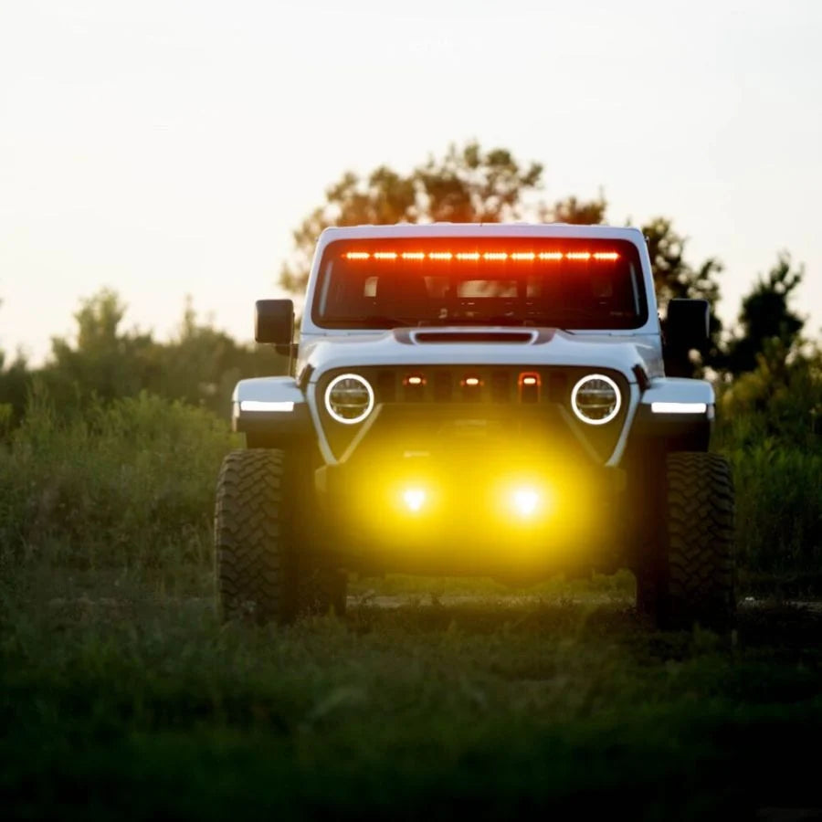 KC HILITES | FLEX ERA 3 Dual Mode SAE Fog LED Light Pods - 2-Light Master Kit - Jeep Aftermarket Bumpers (97147)
