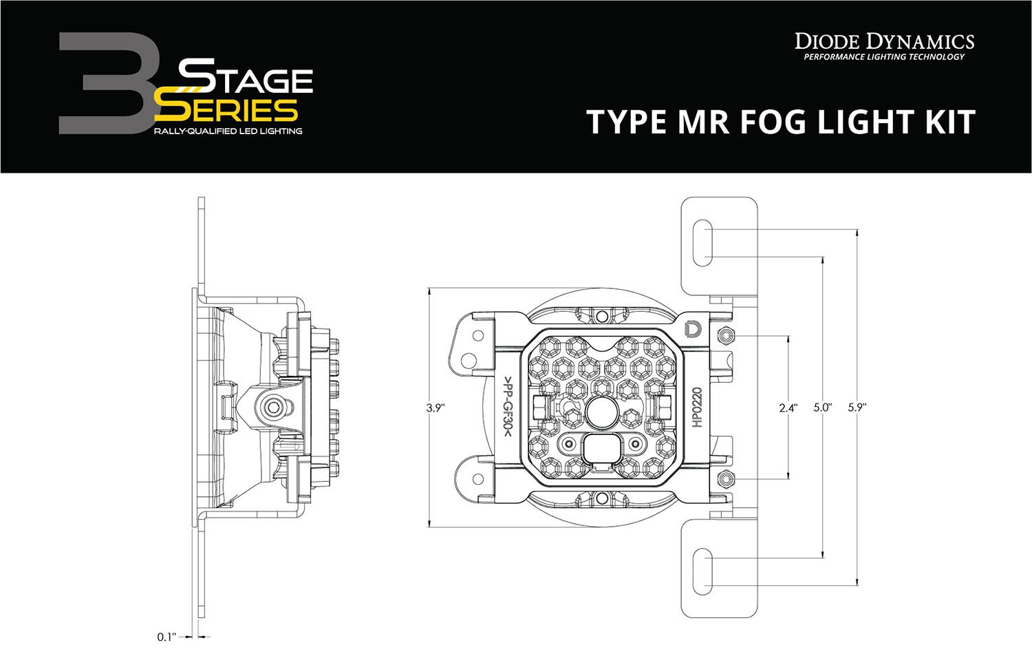 DIODE DYNAMICS | Jeep JL Wrangler 2018-2024 SS3 LED Fog Light Kit