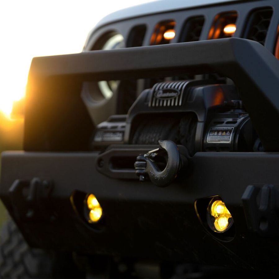 KC HILITES | FLEX ERA 3 Dual Mode SAE Fog LED Light Pods - 2-Light Master Kit - Jeep Aftermarket Bumpers (97147)