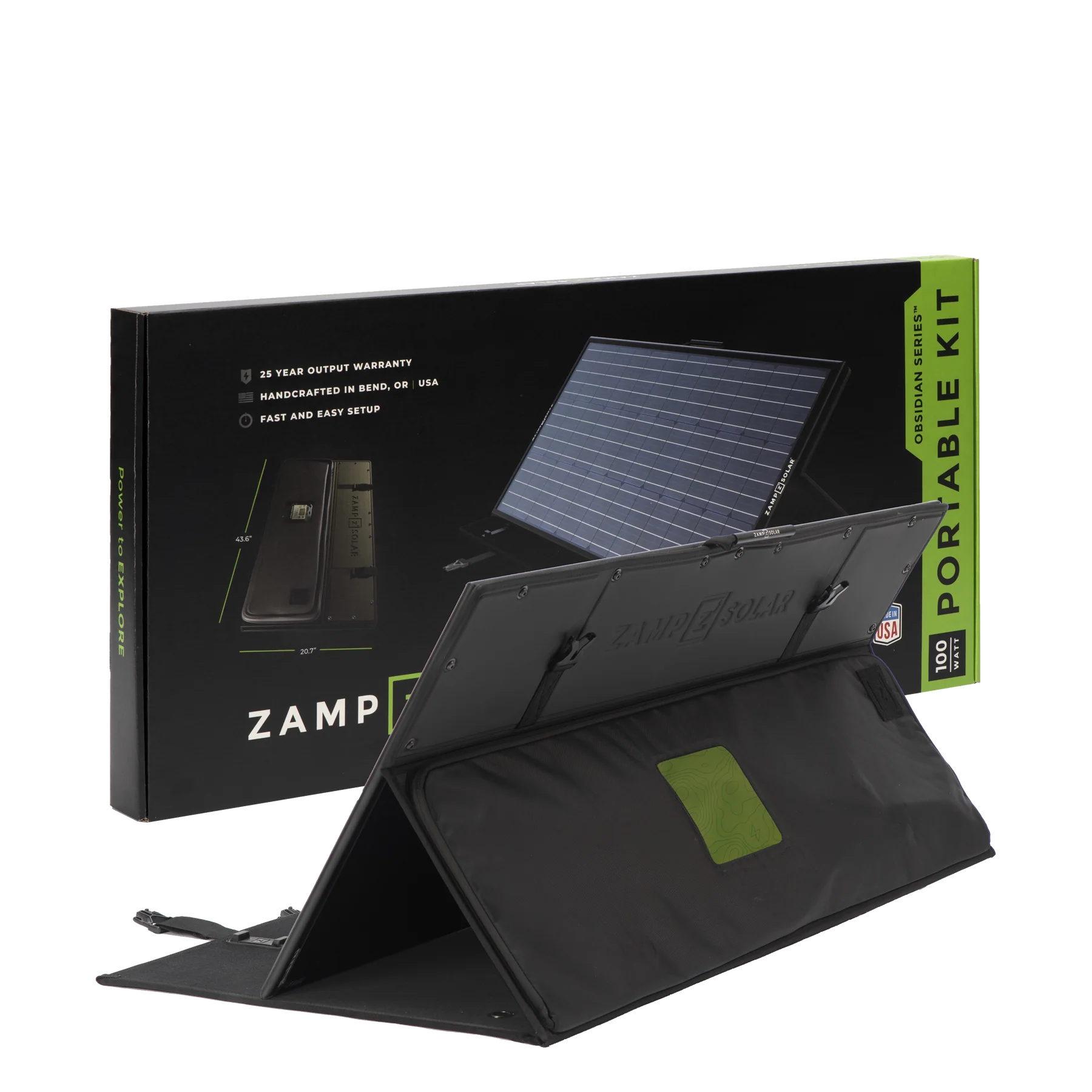 ZAMP SOLAR | Obsidian Series 100 Watt Portable Kit 2006+ Winnebago Solar Ready (USP2004)