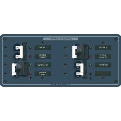 BLUE SEA SYSTEMS | Circuit Breaker Panel 3 Sources Selector/AC Main (183564)
