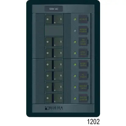 BLUE SEA SYSTEMS | Panel System Main 120 Volt AC Panel - Vertical 6 Positions (189550)