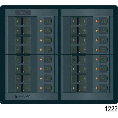 BLUE SEA SYSTEMS | 360 Panel System DC Breakers No Meters 16 Positions (189562)