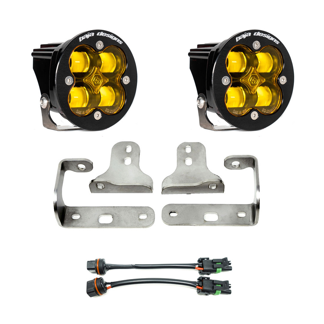 BAJA DESIGNS | Jeep Gladiator 2020-24 & Wrangler JL 2018-2024 Squadron-R SAE Fog Pocket Light Kit With OE Sport Bumper