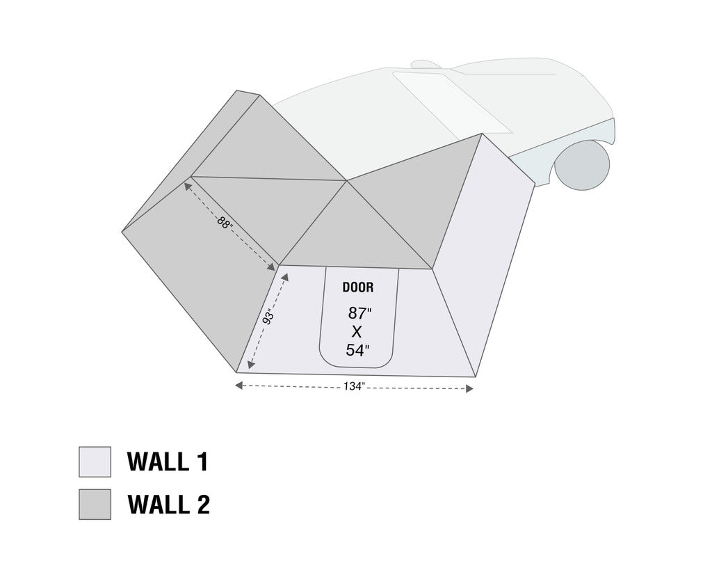 OVERLAND VEHICLE SYSTEMS | Nomadic 270 LT Awning Wall 1 Passenger Side (18229909)