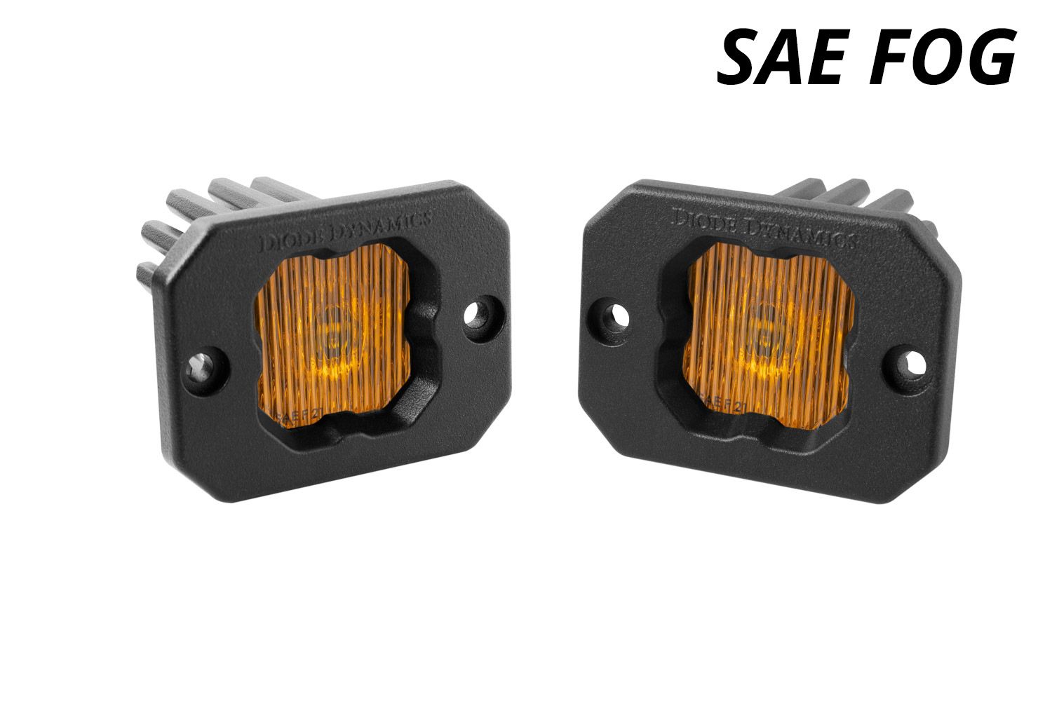 DIODE DYNAMICS | SSC1 Yellow SAE Fog Flush Mount LED Pod (Pair)