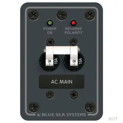 BLUE SEA SYSTEMS | Circuit Breaker Panel 230 Volt AC Main (174726)