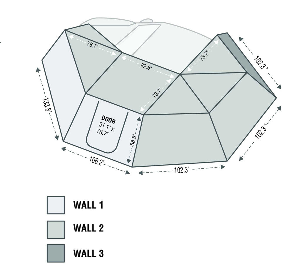 OVERLAND VEHICLE SYSTEMS | Nomadic 270 Awning Driver Side Wall 1 (18099909)