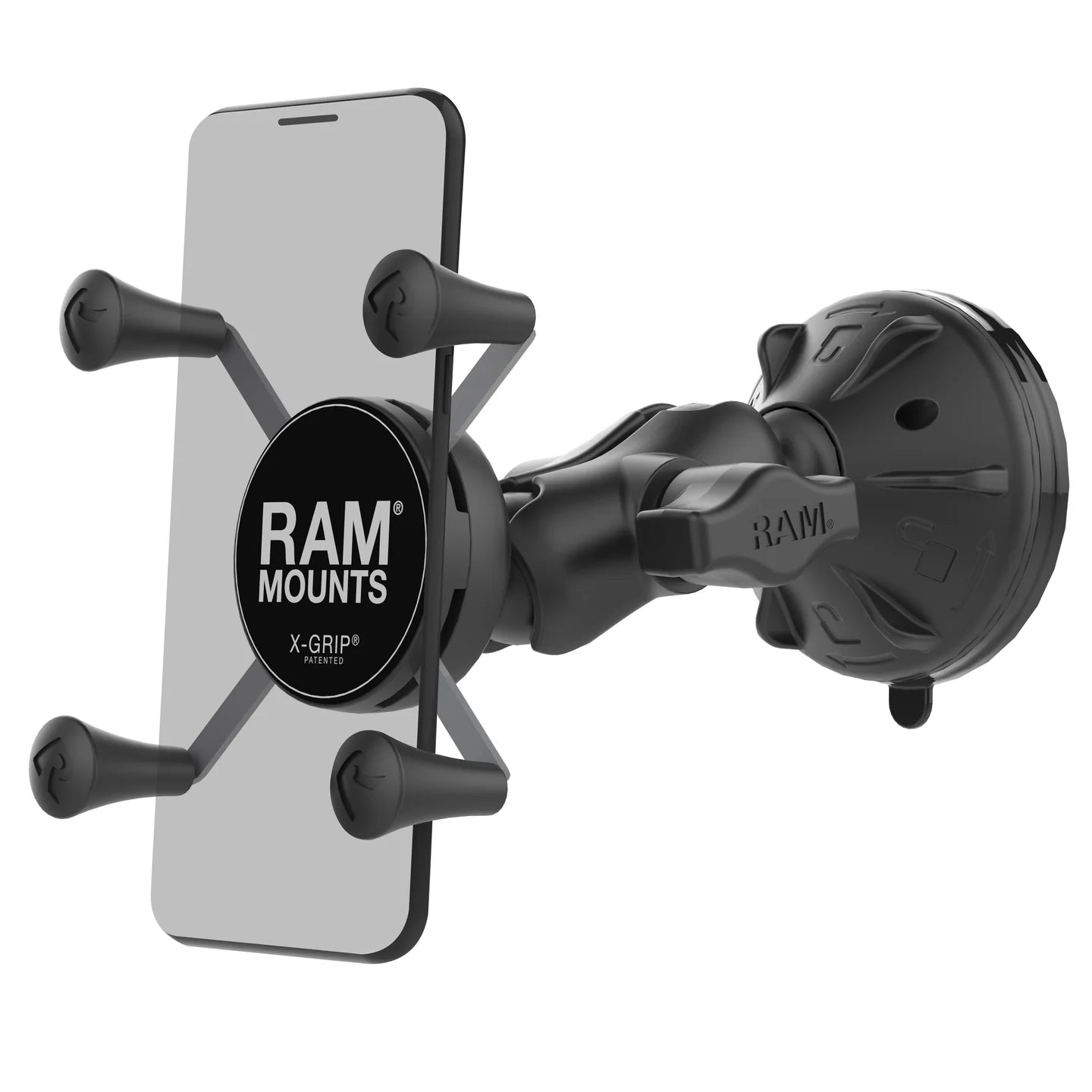 RAM MOUNTS | RAM X-Grip Phone Mount with Low-Profile Suction Cup - Short