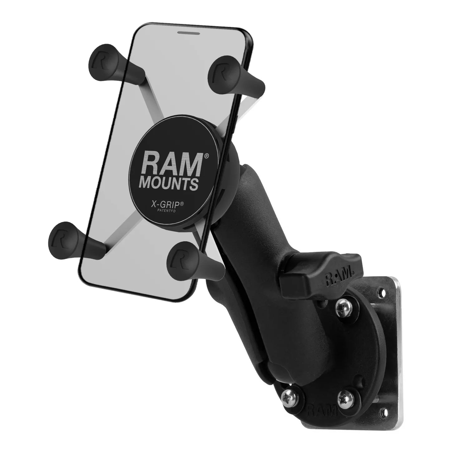 RAM MOUNTS | RAM X-Grip Phone Mount with Drill-Down Base & Backer Plate