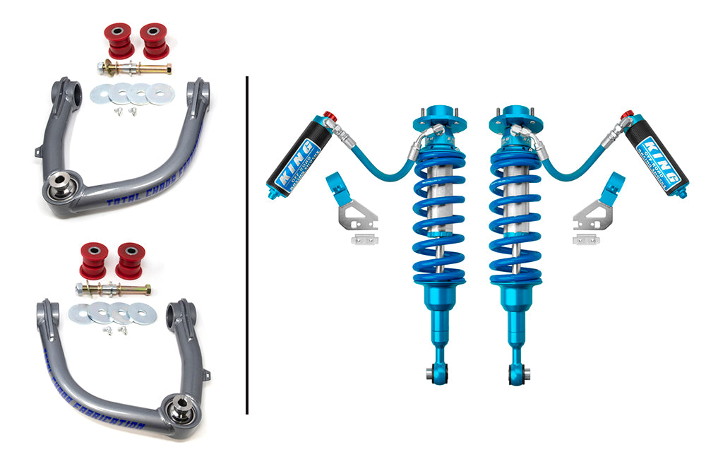 TOTAL CHAOS FABRICATION | Land Cruiser 250 Series & Tacoma 4th Gen (2024 - Present) Lift Kit W/ Front 2.5 Inch Diameter Adjustable King Shocks (24-25-K1A)
