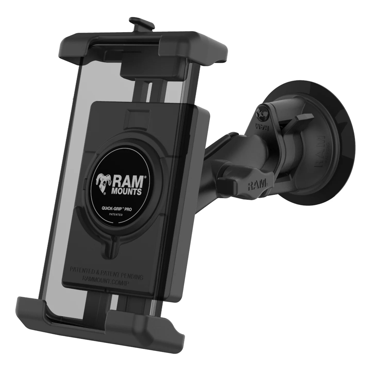 RAM MOUNTS | RAM Quick-Grip Pro XL Phone Mount with Twist-Lock Suction Cup