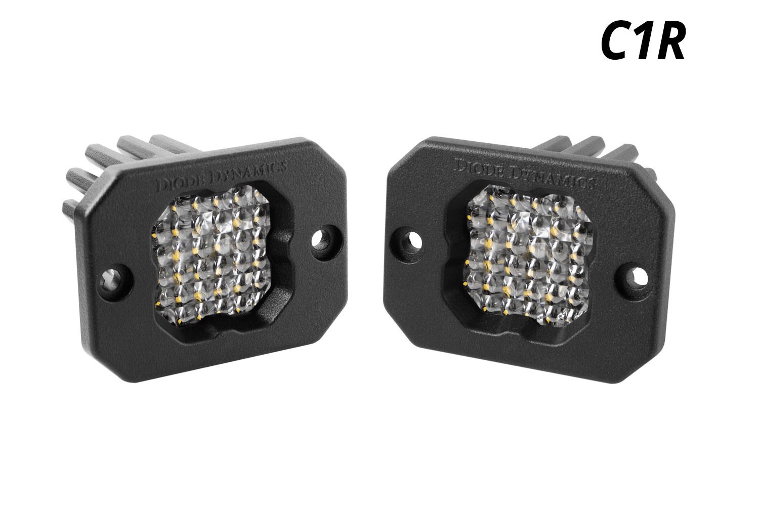 DIODE DYNAMICS | Stage Series C1R White Flood Flush Mount LED Pod (Pair)