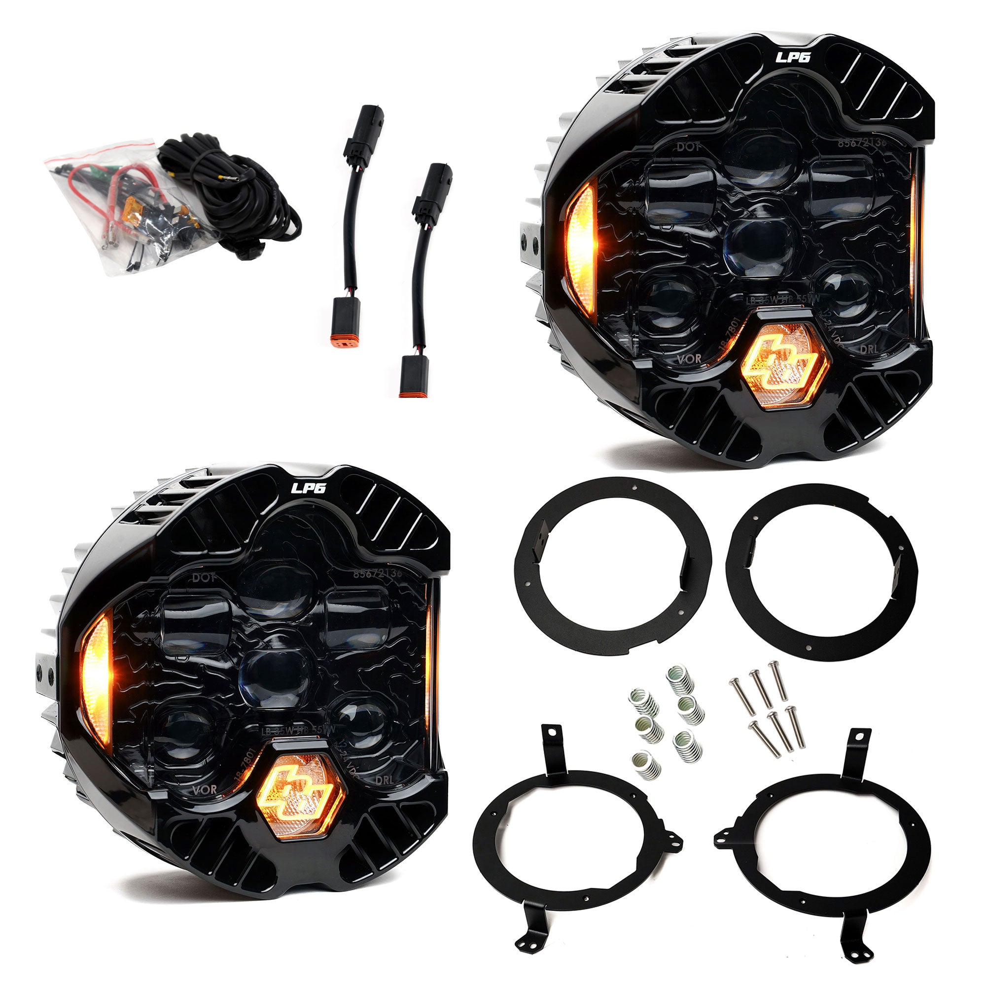 BAJA DESIGNS | DOT LP6 LED Headlight Kit - Jeep 2018-2026 Wrangler JL; 2020-2026 Gladiator JT; NOTE w/Halogen Headlights