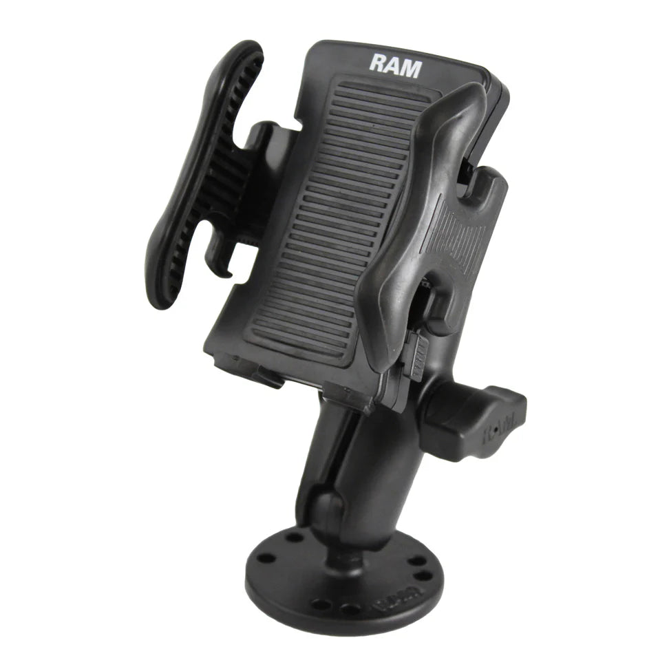 RAM MOUNTS | RAM Drill-Down Mount with Spring-Loaded Phone Holder