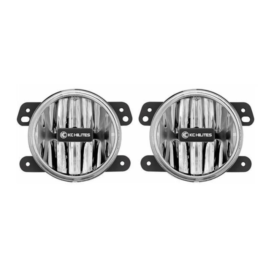 KC HILITES | Gravity LED G4 Fog Light Pair Pack System - 10-18 Jeep JK (0497)