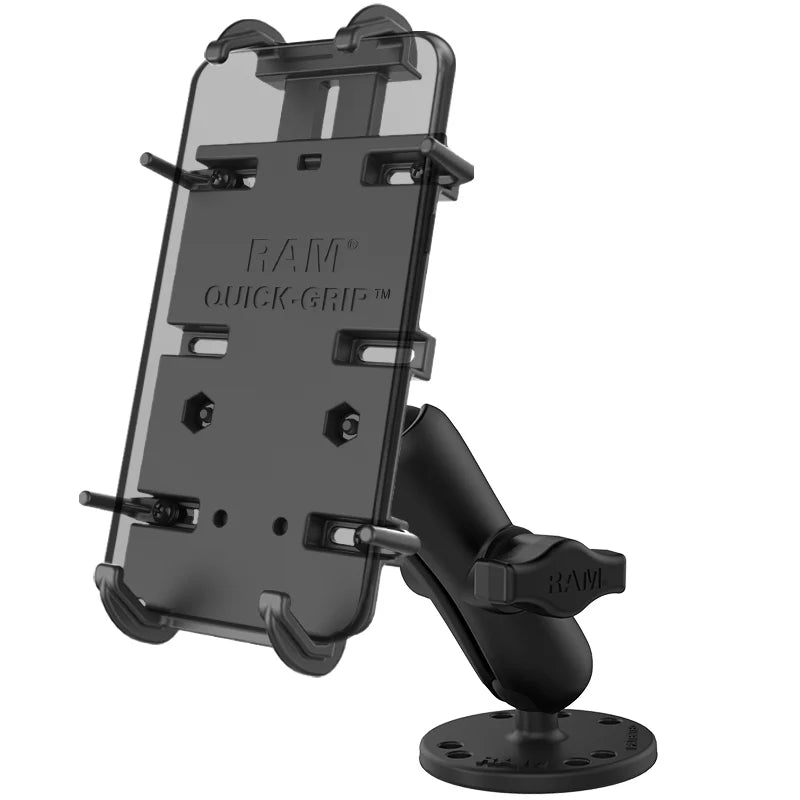 RAM MOUNTS | RAM Quick-Grip XL Spring-Loaded Phone Mount with Drill-Down Base