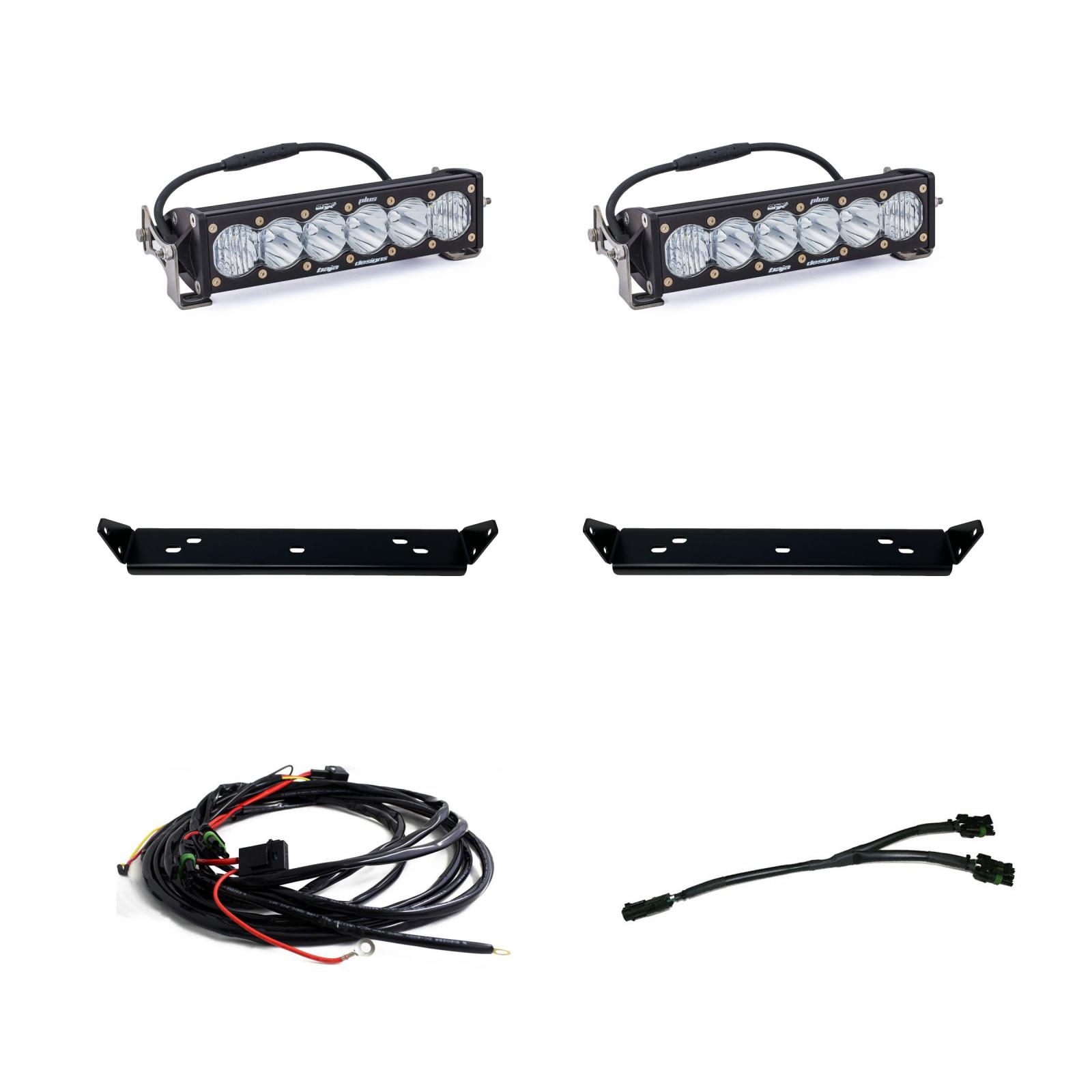 BAJA DESIGNS | Ford F-150 Raptor 2021-2024 OnX6+ 10 Inch Dual Behind Grille Light Bar Kit