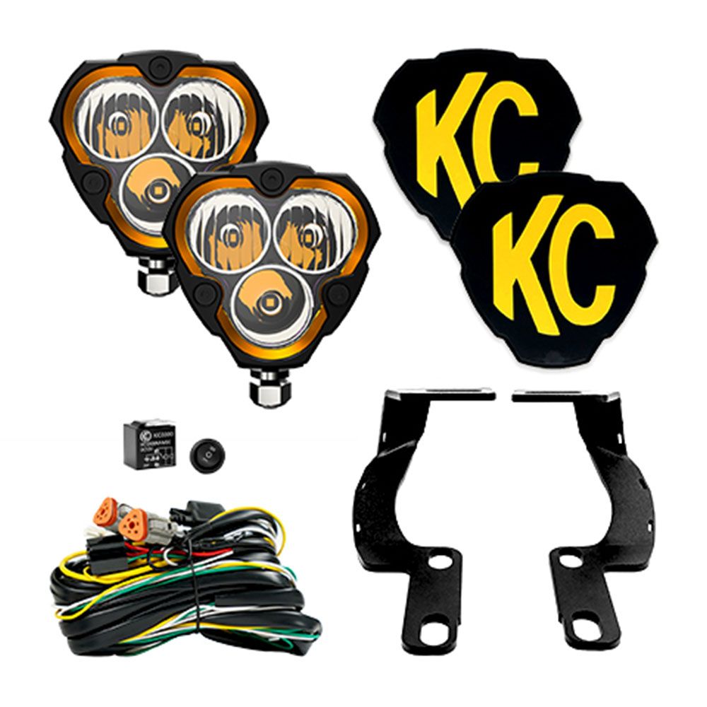 KC HILITES | 4Runner 5th & 4th Gen 2002-2023 Pillar Ditch Mount and Lights Bundle (bundle-apillar-4runner)