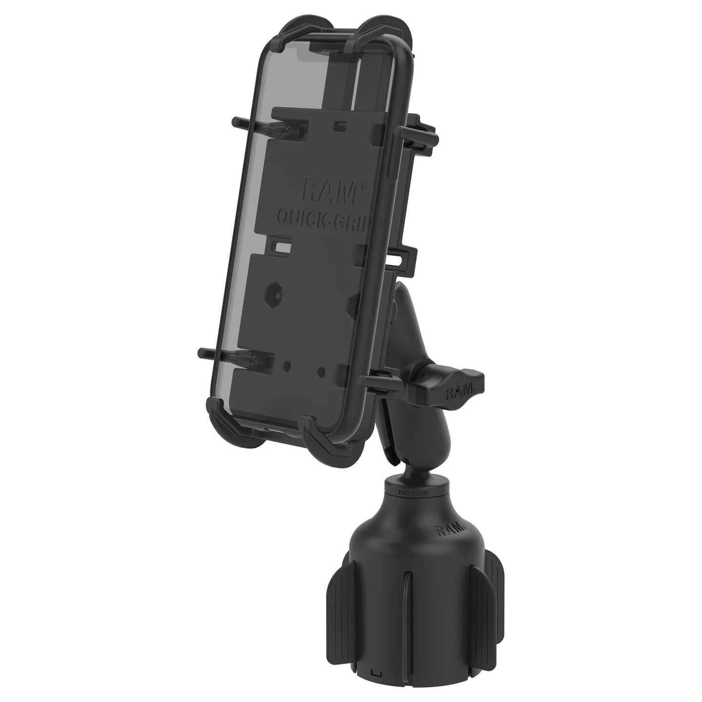 RAM MOUNT | RAM Quick-Grip XL Phone Mount with Stubby Cup Holder Base